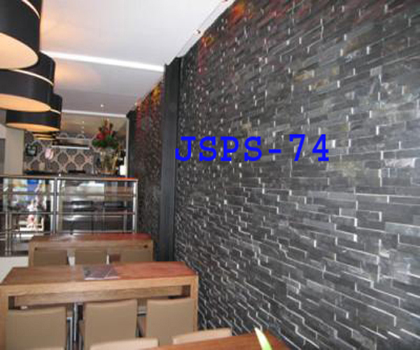 Interior Black Slate Stone Wall Cladding Tiles